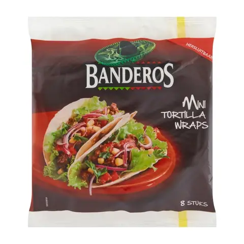 Banderos Mini Tortilla Wraps Naturel 8 st