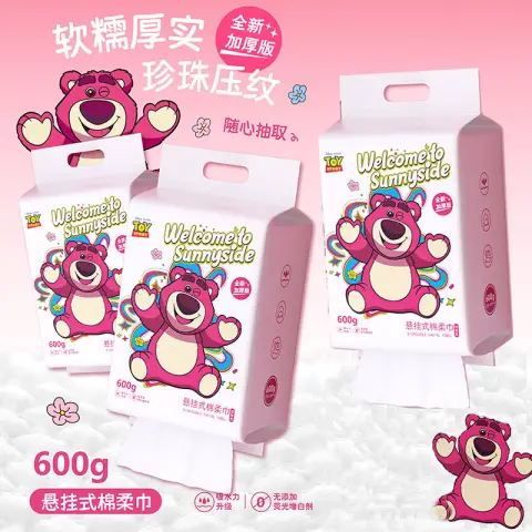 Strawberry Bear Face Towels, New Thickened & Enlarged Design, 600G Strawberry Bear Hanging 600 g