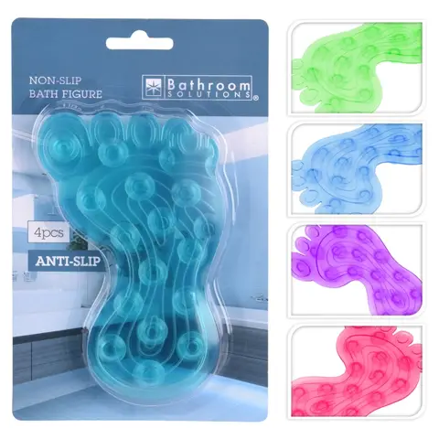 Rutschfeste Badematte (4er-Pack, Stil)