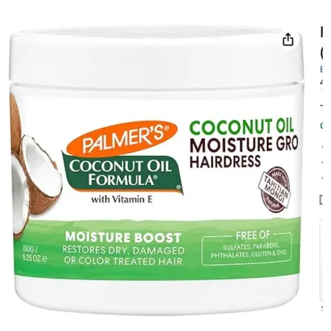 Palmers Coconut Oil Moisture Gro Hairdress Jar 5.25 Ounce (155ml)