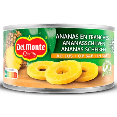 Del Monte Ananasscheiben auf Saft 220g