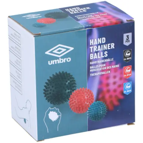 Umbro Balles de massage, balles pour fascias, outils de sport, balles de relaxation musculaire plantaire, balles de préhension pour les mains - Lot de 3