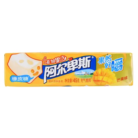GUMMY CANDY (MANGO FLAVOUR) 47g 阿尔卑斯果然好嚼Q弹夹心芒果味橡皮糖 47g