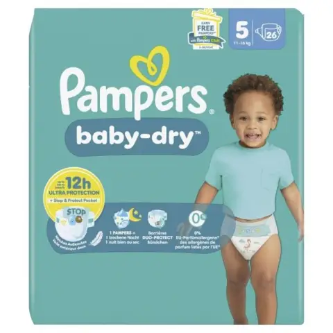 Pampers Windeln Baby Dry Gr.5 Junior (11-16 kg), 26 St