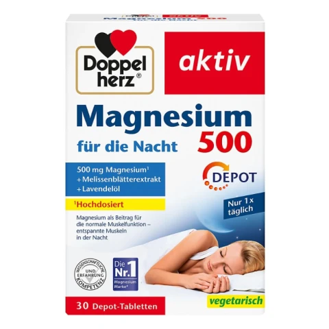 Doppelherz Magnesium für die Nacht 500 30 St