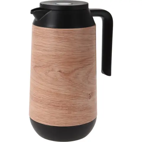 Excellent Houseware Thermos Vacuum Flask with Glass Insert Vacuum Insulation for Coffee Tea Conference Office Home Use 1L
