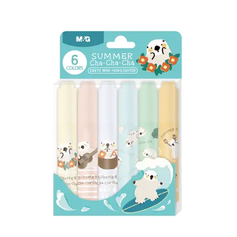 M&G Mini highlighter 6 colors PET box