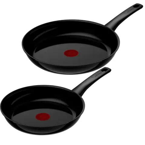 Tefal Renew Keramik-Bratpfanne Wok mit Thermo-Spot 2-teiliges Set 24/28 cm Für alle Herdarten geeignet 