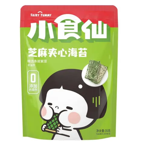 Bestore Stuffed seaweed with sesame seeds 35g/bag 良品铺子芝麻夹心海苔35g/袋