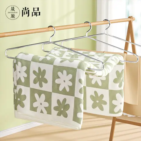SNSP Extra Large Hanger for Quilt Cover, Bed Sheet,  Stainless Steel Clothes Hanger, 3 pieces Large Thick Quilt Hangers