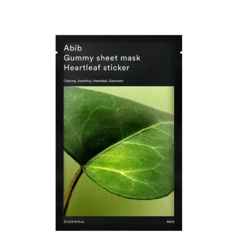 ABIB Gummy Sheet Mask Heartleaf Sticker 10 Stück Neue Kaugummi-Serie Houttuynia Cordata