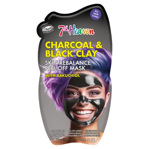 7th Heaven Charcoal & Black Clay Skin Rebalance Peel-off Mask with Bakuchiol 10ml