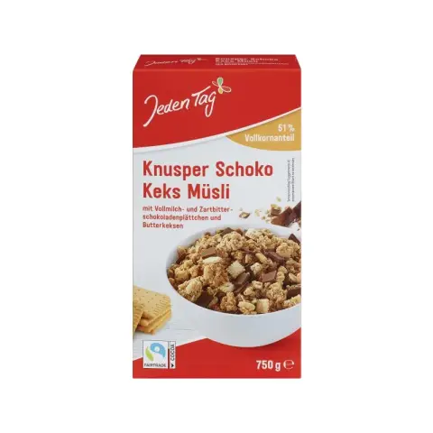Jeden Tag Knusper Schoko Keks Müsli 750 g