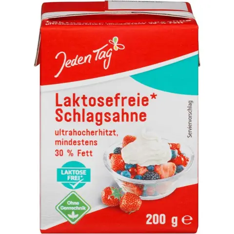 Jeden Tag Laktosefreie 30% Fett Sahne 200 g