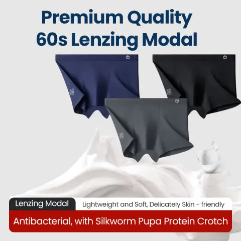 J.Zao Modal boxershorts voor heren - Herenbroek - 60s Modal - Antibacterieel - 3-pack, XL Heren XL