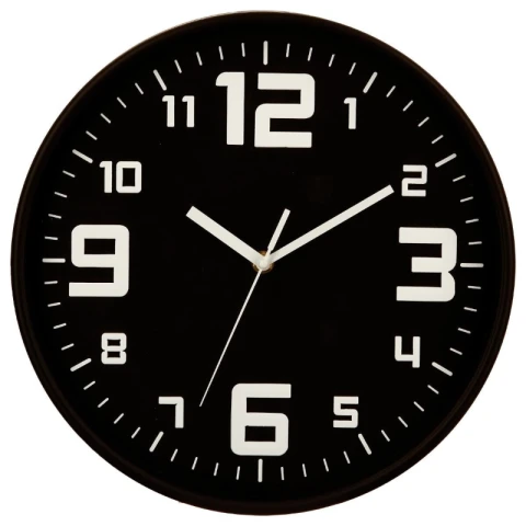 Horloge Elian diam. 30 cm plastique noir