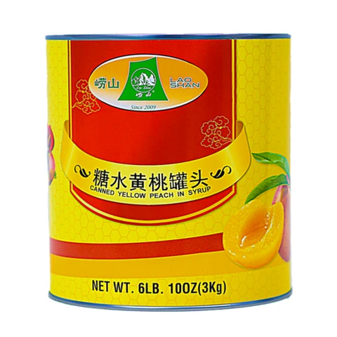Laoshan Gelbe Pfirsiche in Sirup, in Dose, 3 kg