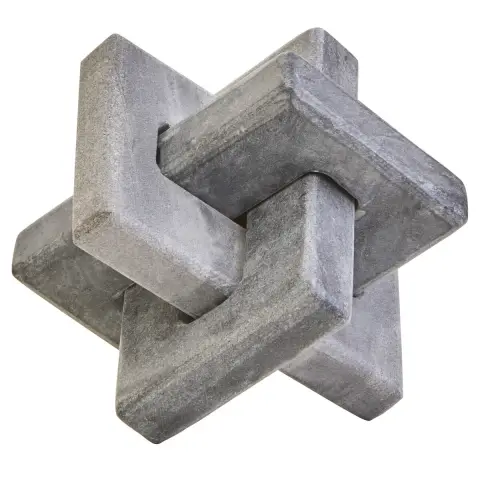 Nason Grey Marble Knot Sculpture