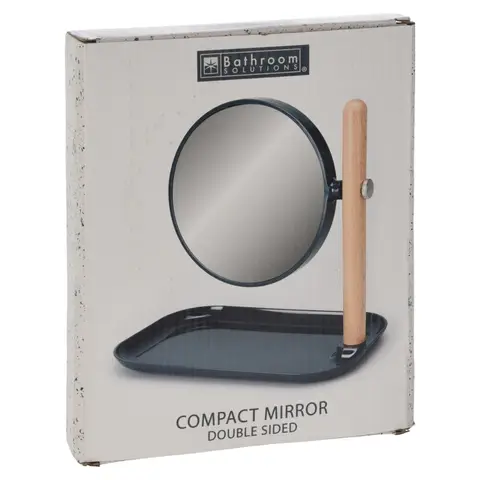 Double-sided makeup mirror (with stand)