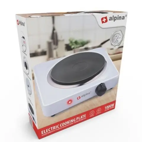 EDCO Electric Cooking Plate 1000W White