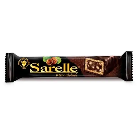Sarelle Gaufrette aux Noisettes Enrobée de Chocolat Noir avec Crème au Chocolat Noir 33 g