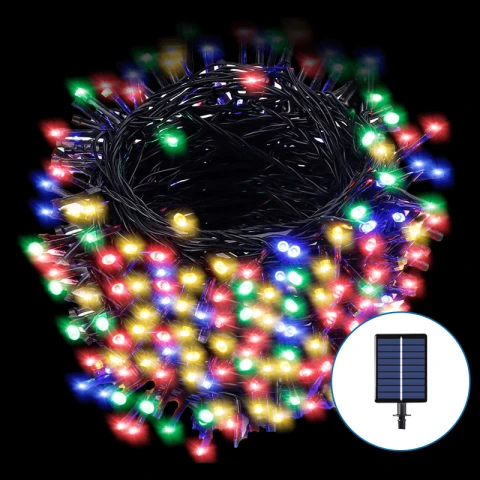Aigostar Modèle Guirlande Plate - Guirlande Solaire - 100LED | 10m | IP65 | Lumière chaude multicolore