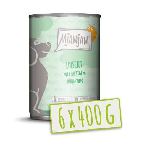 MjAMjAM - Insect met sappige kip 6 x 400 g