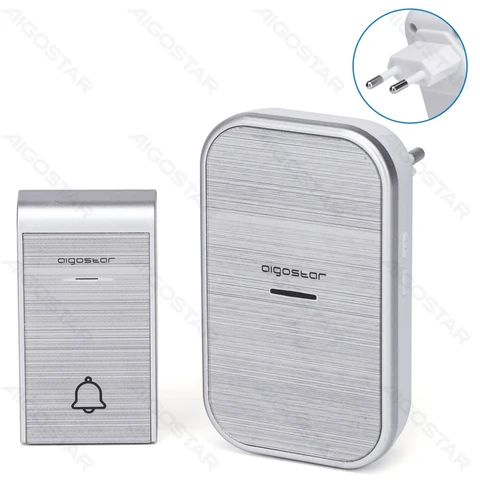 Aigostar Wireless door bell/AC/IP44/silver style/ABS