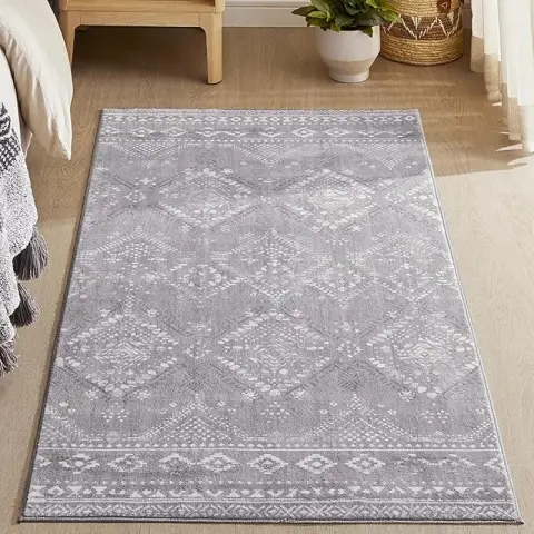 SONGMICS Songmis Bohemian Teppich (80×150 cm, für Schlafzimmer/Wohnzimmer, rutschfest)