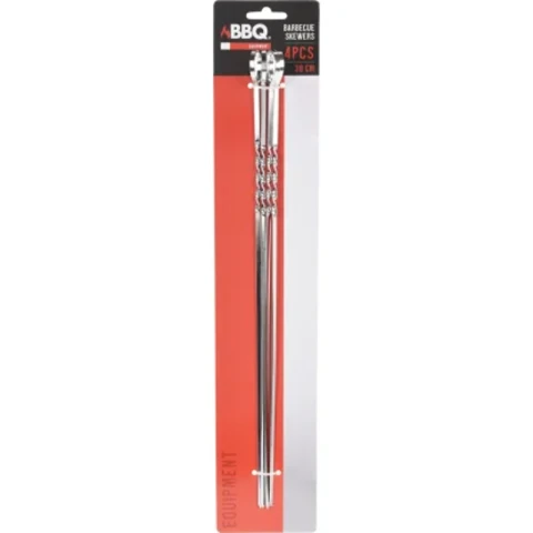 BBQ Collection BBQ Pins Set Of 4Sts 38cm Metal Skewers 4pcs 38 cm
