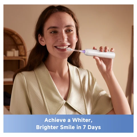 MOVA Fresh Elektrische Tandenborstel - Geluidstrillingen 20 Dagen Batterijduur 2 Reinigingsmodi Wit