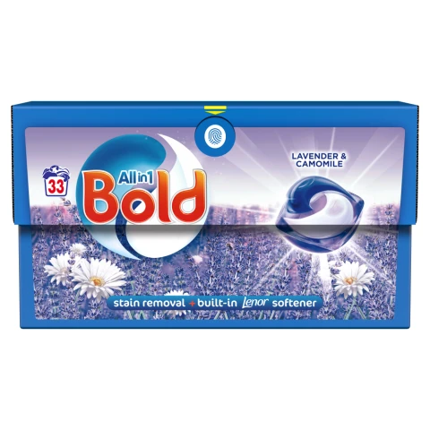 Bold All-in-1 PODS Washing Liquid Capsules 33 Washes, Lavender & Camomile