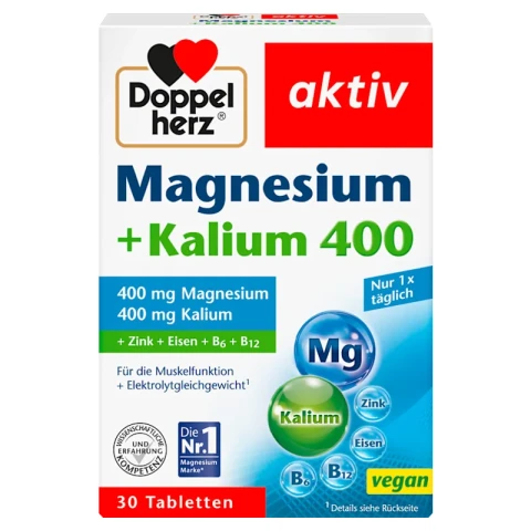 Doppelherz aktiv Magnesium 400 + Kalium 30 Tbl