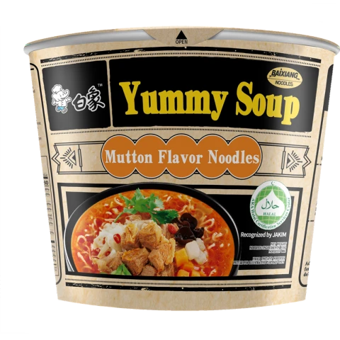 Baixiang Noodle Soup with Mutton in Soup 108g (Barrel) Mutton Soup Flavor 108 g