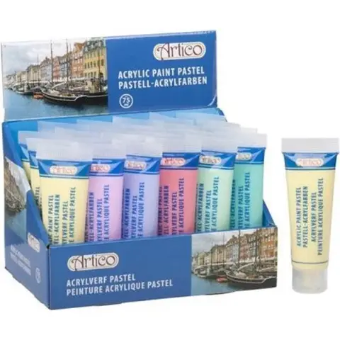 Artist & Co - Pastel Paint Acrylic Paint ,PV  6ass ,75ml