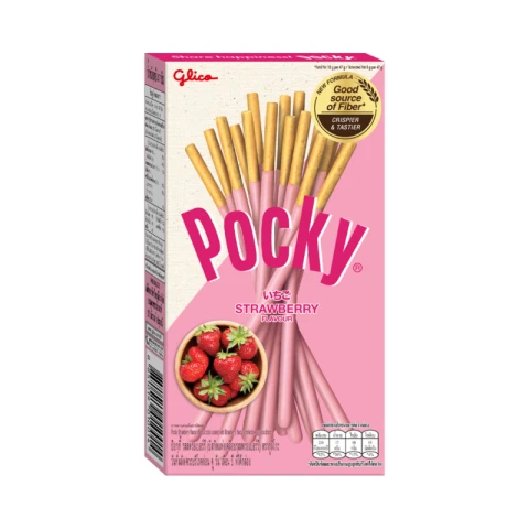 Glico | Biscuit Pocky Stick Saveur Fraise 45g ID