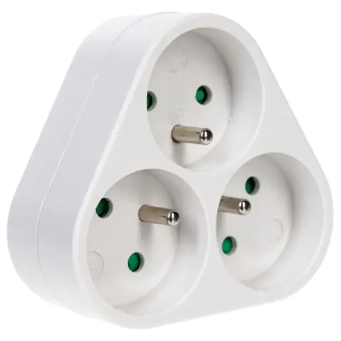 3-Plug Wall Multi-Socket Adapter
