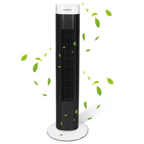 Aigostar Tower Fan 24cm/3 speeds/2 hour timer/45W power