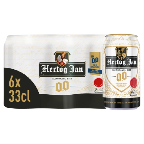 Hertog Jan 0.0% Alcoholvrij Blik 6 x 330ML