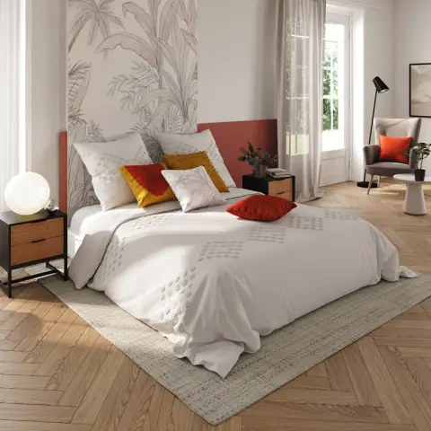 Washed Tufted Ivory Bed Set 260x240cm