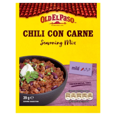 Old El Paso Chilli Con Carne Seasoning Mix 39g