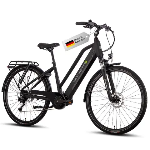 Saxonette 28" E-Bike mit 70NM Mittelmotor, 36V 11,4Ah Akku, 120KM Reichweite, 9-Gang für alle RH50CM