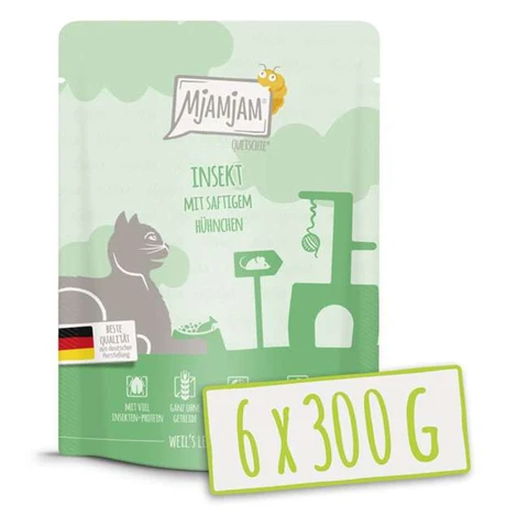 MjAMjAM - Quetschie - Insect met sappige kip 6 x 300 g