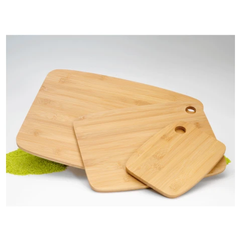 Excellent Houseware Natural Whole Cutting Board Set Bamboo Thickened Home Cutting Board 3-Piece Set