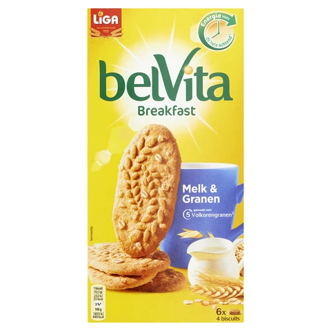 BelVita koekjes met melk & granen - 300 g