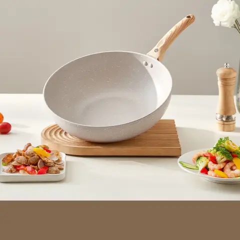 J.Zao Non-stick Wok Pan - Induction Cooker - 30cm Wok 30 cm Without Lid 【New Arrival】