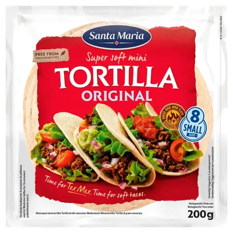 Santa Maria Mexicaanse Super Zachte Mini Tortilla Original - 200 g