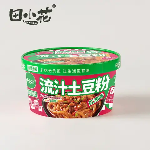 Tian Xiaohua 0 Fat Potato Vermicelli Capsicol Flavor271g 田小花0脂肪流汁土豆粉红油味271g