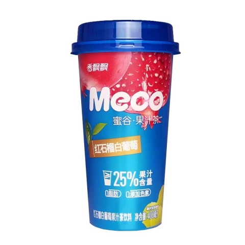 Xiang Piao Piao Meco Pomegranate and Grape Fruit Tea 400ml 香飘飘果汁茶红石榴白葡萄400ml