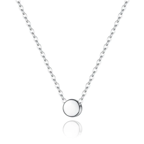 Ever Faith Women's 925 Sterling Silver Dainty Tiny Round Dot Pendant Choker Necklace